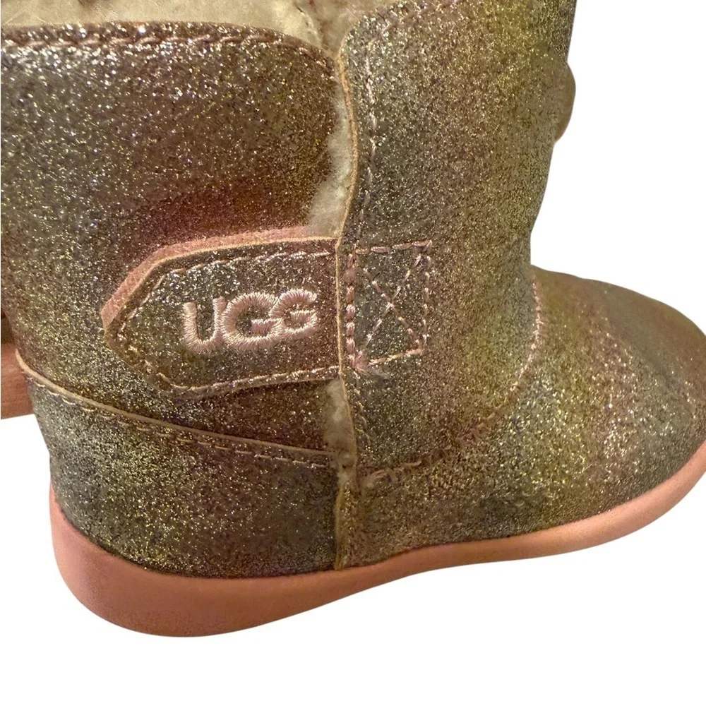 UGG’s Sparkly Gold and Pink Boots.